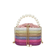 Women's Pearl Handbag | Classic One-Shoulder Crossbody Handbag